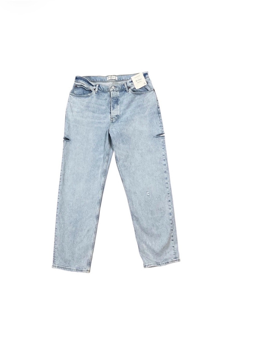 Abercrombie & Fitch The Dad High Rise Jeans Light Wash Size 32 14R NWT